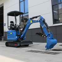Meilleur Prix Micro-Excavatrice 1.8t avec Moteur Kubota D902, Chariot à Chenilles, Bras de Prolongation et Bras Pivotant pour Jardin Résidentiel