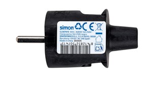 Connettore aereo TT in gomma nera 16A 230V (Simon CL507415) - Product Image 2