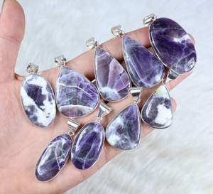 Nouveauté véritable Morado argent ovale Cabochon multi forme lunette réglage 925 argent Sterling plaqué à la main mode pendentif - Product Image 6
