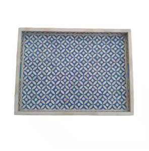 Home Use Decorative Wood Acrylic Bone Inlay Decorative Tray for Home and Hotel use Food Serving Trays with Best Quality - Product Image 1