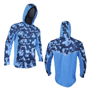Conjunto de Camisa y Sudadera con Capucha de Pesca con Protección Solar UPF 50, Diseño Personalizado, Camuflaje, Secado Rápido, Transpirable, Manga Larga, Colores Personalizados, Unisex - Product Image 1