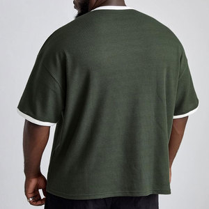T-shirts décontractés pour hommes en gros T-shirt à épaules tombantes confortable et simple à la mode avec T-shirt à manches courtes pour homme - Product Image 2