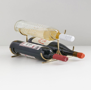 Élégant porte-bouteilles à vin en métal doré en forme de cube pour 6 bouteilles. Design moderne pour les bars à domicile. Disponible à prix de gros. - Product Image 5