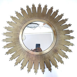 Espejo de Pared Redondo de Metal Dorado, Estilo Elegante, Hecho a Mano, Decoración de Pared para el Hogar - Product Image 5