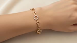 Elegant 14K Gold Rhodium Plated 96-Diamond Round Brilliant Cut Natural Diamond <b>Bracelet</b> & Bangle for Women - Product Image 6