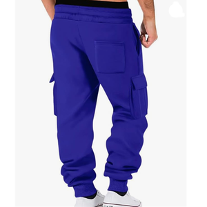 BD กางเกงคาร์โก้สำหรับผู้ชาย, กางเกงคาร์โก้พร้อมริบบิ้นติดกระเป๋ามีโลโก้ - Product Image 3