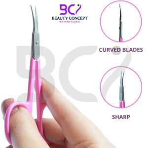 Bon fournisseur personnalisé meilleurs ciseaux de manucure en acier inoxydable incurvés finement pointus et de construction mince - Product Image 2