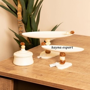 Support à gâteau rond à 2 étages en aluminium de haute qualité, fait à la main, décoratif, pour buffet de mariage, certifié CE - Product Image 5