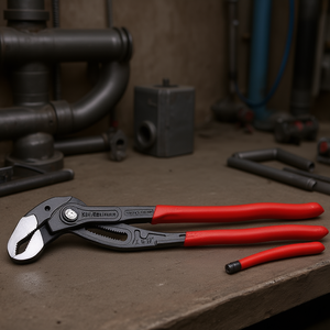 คีมจับท่อและคีมปั๊มน้ำ Knipex Cobra XL/XXL สีเทาเคลือบอะรามีไนซ์ หัวขัดเงา ด้ามจับเคลือบพลาสติก - Product Image 3