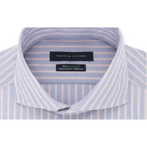 Camisa de Vestir Tommy Hilfiger para Hombre, Corte Clásico/Regular, Popelina Elástica Thflex Antiarrugas, Rayas Rojas, Talla 32-33 - Product Image 2