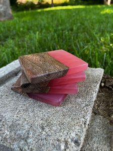 COASTERS Ensemble de sous-verres en résine époxy de qualité avec effet océan Dessous de verre ronds carrés décoratifs en résine époxy par Craftsy Home - Product Image 3