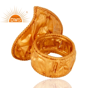 Meilleure qualité Bague en argent sterling plaqué or 18 carats avec motif de cœur Demi Fine Jewelry Manufacturer - Product Image 3