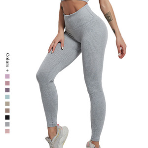 Leggings thermiques épais taille haute pour femmes avec poches Leggings de yoga doublés de polaire d'hiver en polyester chaud - Product Image 1