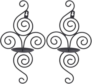 High Quality Metal Candle Holder Wall Mounted 2 Pieces Set Crafts Wholesale Supplier Candle Holder - Product Image 2