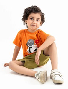 Confortable enfants garçons t-shirt élégant coton tenue décontractée été quotidien porter haut à la mode pour les garçons - Product Image 2