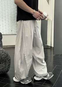 Pantalons décontractés pour hommes en gros, de qualité supérieure, style mi-montant, coupe droite, respirants, couleur unie, en lin, taille plus - Product Image 3