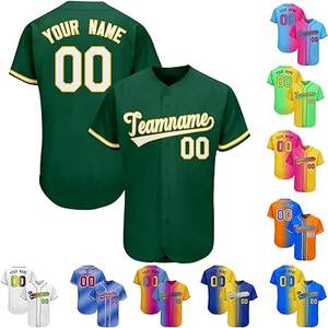 Uniformes de Equipo Sublimados Personalizados, Jersey de Béisbol, Conjuntos de Baloncesto, Secado Rápido, Reversible, Camiseta con Cuello en V y Botones - Product Image 1