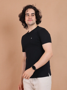 100% coton hommes demi-manches T-Shirt basique mercerisé cou conception confortable porter tous les jours pour des occasions décontractées meilleure qualité - Product Image 4