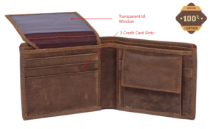 2024กระเป๋าสตางค์ใบสั้นหนังแท้แบบพับสองพับวินเทจซองใส่บัตรเครดิต RFID ยอดนิยมที่มีที่ใส่บัตรสไตล์หรูหรา-ใช้ได้ทั้งชายและหญิง - Product Image 4
