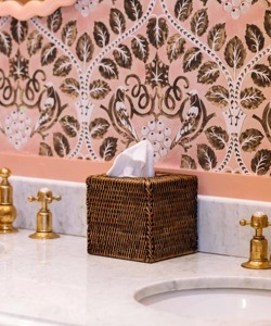 Boîte à mouchoirs carrée en rotin, marron, faite à la main, boîte de rangement écologique, décoration naturelle pour la maison et la maison, vente en gros du Vietnam - Product Image 3