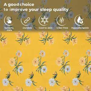 Juego de Sábanas de Algodón de Calidad, 3 Piezas, Diseño Floral Sólido, Estilo Clásico, Cómodo, Ideal para Regalar, 200 Hilos, para Toda Temporada - Product Image 4