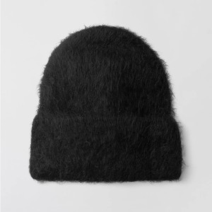 Fabrication Hiver Laine Tricoté Mohair Bonnet Qualité Logo Personnalisé Disponible Différentes Couleurs Marque Privée Bonnets - Product Image 1