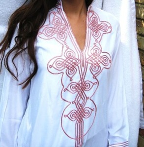 Top de túnica de verano bordado elegante para mujer, nueva colección de tendencias, blusas cortas informales de cuello alto, mangas completas digitales - Product Image 5