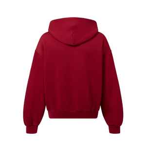 Sweat à capuche zippé personnalisé pour homme, coupe ample, grande taille, unisexe, épaules tombantes, style vintage, brodé - Product Image 2