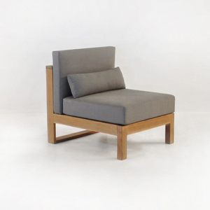 Antasena Armless Chairs made of Natural Teak Wood, <b>Garden</b> Furniture, Sofa Seats for Living Rooms, Fabric Material, Custom Sizes - Product Image 2