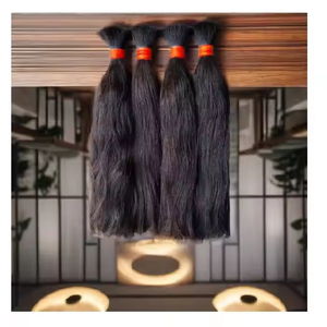 Extensiones de Cabello Humano Indio Negro Liso Sedoso de Alta Calidad, Suaves y Fáciles de Peinar, Aspecto Natural y Lujoso de la India - Product Image 3