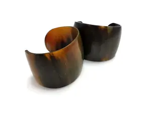 Pulsera de cuerno de búfalo náutico europeo hecha a mano antigua, el mejor diseño, brazalete blanco pulido, joyería, brazalete decorativo de animales - Product Image 6