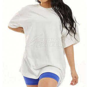 เสื้อยืดแขนสั้นโอเวอร์ไซส์สไตล์ไม่เหมือนใครเสื้อยืดโอเวอร์ไซซ์แขนสั้นผ้าคอตตอน100% - Product Image 1