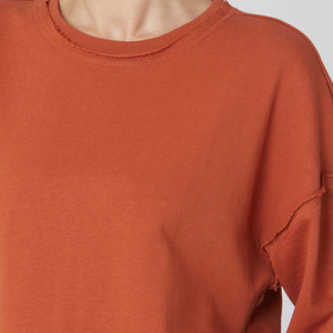 Meilleure vente femmes 100% coton Long pull sweat hiver Style de rue couleur personnalisée respirant sweat-shirt femme - Product Image 3