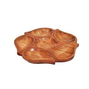 Plateau en bois de table décorer servant un design moderne en forme de feuille plateau en bois de conception pour les meilleures ventes - Product Image 1