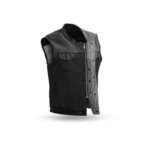 Chaleco de cuero de vaca para hombre, chaleco informal para motocicleta, novedad - Product Image 1