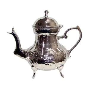 <b>Chrome</b> Plated Daily Use Metal Tea <b>Kettle</b> High Quality Tea Coffee Sets Gifted Wedding Arabic Turkish Coffee Dallah - Product Image 3