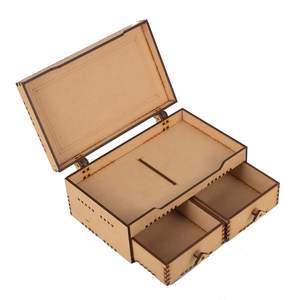 Premium Wooden <b>Makeup</b> & Jewellery Organizer <b>Box</b> Elegant Cosmetics Storage Case - Product Image 2