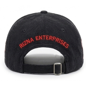 76 Twill Baseball Cap 6-Panel Adjustable Unisex Casual Hat Embroidered Logo Right Panel <b>Black</b> Cotton Sporty Vintage - Product Image 5
