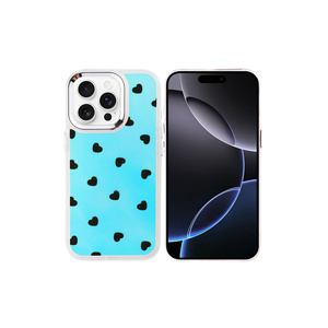 Étui en silicone de luxe antichoc avec motif cœur pour iPhone 16 Pro Max, coque de protection souple style Ins, nouveau modèle A53 & 7 Plus - Product Image 1