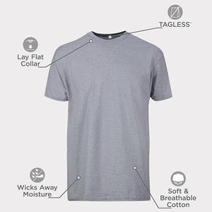 2026 Men's <b>plain</b> <b>black</b> crew neck <b>T</b> <b>shirt</b> made from soft breathable fabric suitable for casual wear and custom printing - Product Image 4