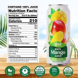 Para la marca, puré de naranja 100% natural, recién exprimido, 490 ml, sin azúcar, directo de fábrica, Vietnam, OEM, ODM, enlatado (envasado en lata), embalaje privado - Product Image 3