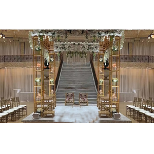 เวทีงานแต่งงานโลหะทันสมัยขายดี ตกแต่งเวทีงานแต่งงานสไตล์ร่วมสมัย สวยงาม โดดเด่น ชุดเวทีงานแต่งงานโลหะแบบ Chuppah จากออสเตรเลีย - Product Image 1