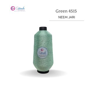 Vert 4515 Couleur 180D Neem Jari Métallique Flora Jari Fil à Broder Haute Ténacité Lurex Polyester pour Tricotage Main - Product Image 1