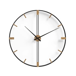 Reloj de pared cuadrado redondo de diseño clásico de diseño Simple con números romanos para uso de reloj de oficina en casa en precio barato al por mayor - Product Image 1