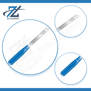 Cincel Capener de Acero Inoxidable, Cincel Manual con Mango de Acetal Azul Suregrip, 250 mm de Longitud, 6 mm de Ancho, Instrumento Quirúrgico con Certificación CE - Product Image 4