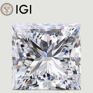 Princess 1ct Diamant de laboratoire E VVS1 VVS2 VS1 VS2 Taille princesse - Product Image 1