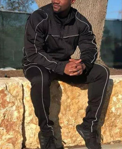 High Quality Custom Two-Piece Set Windbreaker Tracksuit with Nylon Zipper Printed Zip Jacket and Sweatsuit for <b>Men</b> - Product Image 6