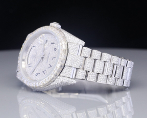 Reloj Moissanite de lujo más vendido con pantalla analógica con logotipo personalizado VVS Clarity Diamond Precio al por mayor Iced out - Product Image 4