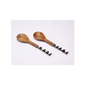 Ensembles de couverts en bois de bambou et résine blanche pour prix de gros ensembles de couverts au design unique taille personnalisée en bois naturel couleur - Product Image 3