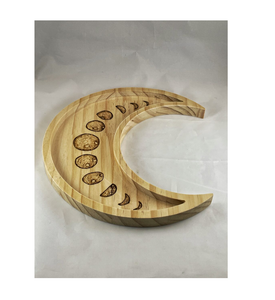 ถาดไม้รูปพระจันทร์สไตล์โบราณถาดไม้ขัดเงาสำหรับงานปาร์ตี้คริสต์มาส - Product Image 3